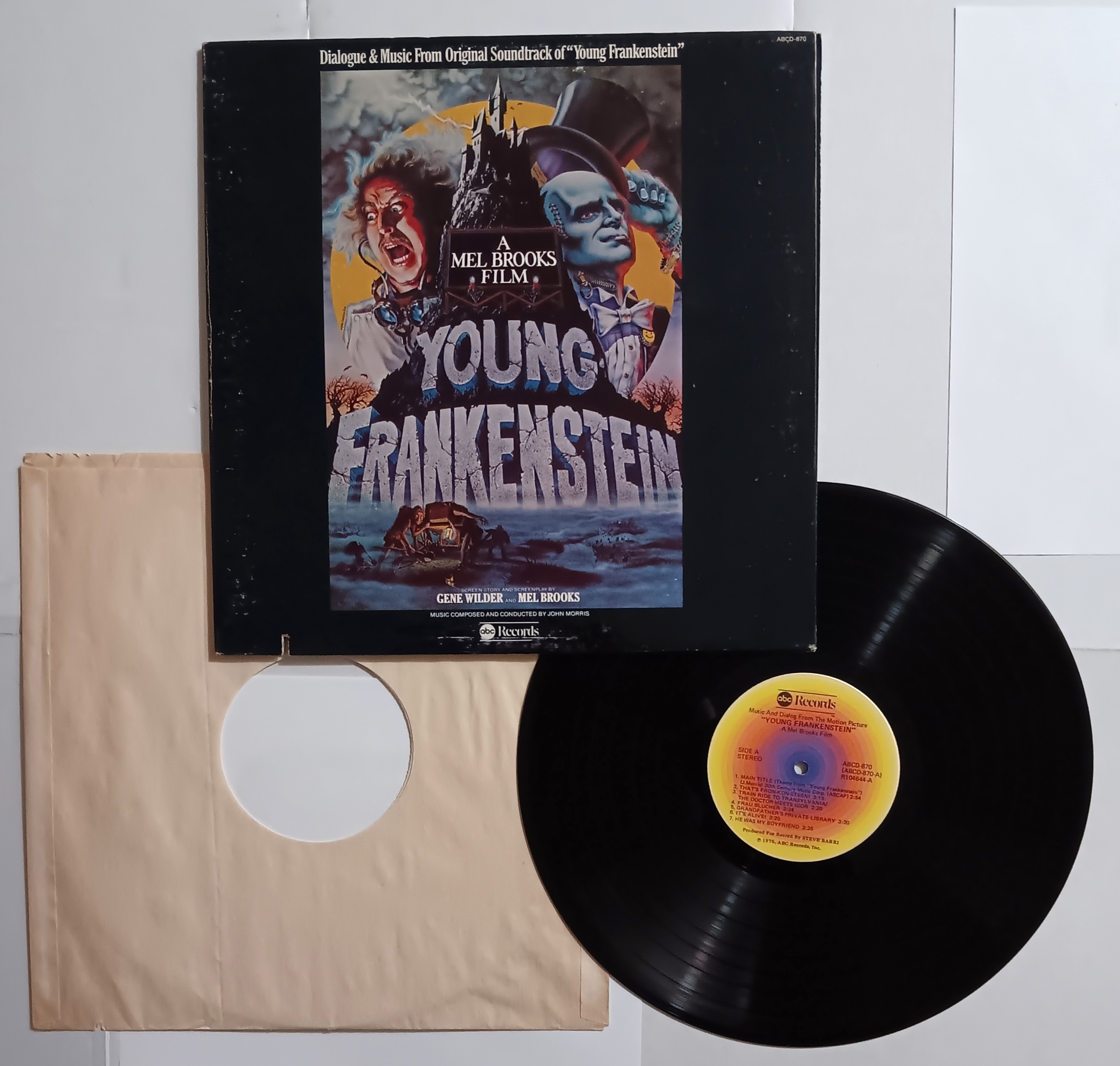 Young Frankenstein, Dialogue and Music from Original Soundtrack : Vintage LP Vinyl Record