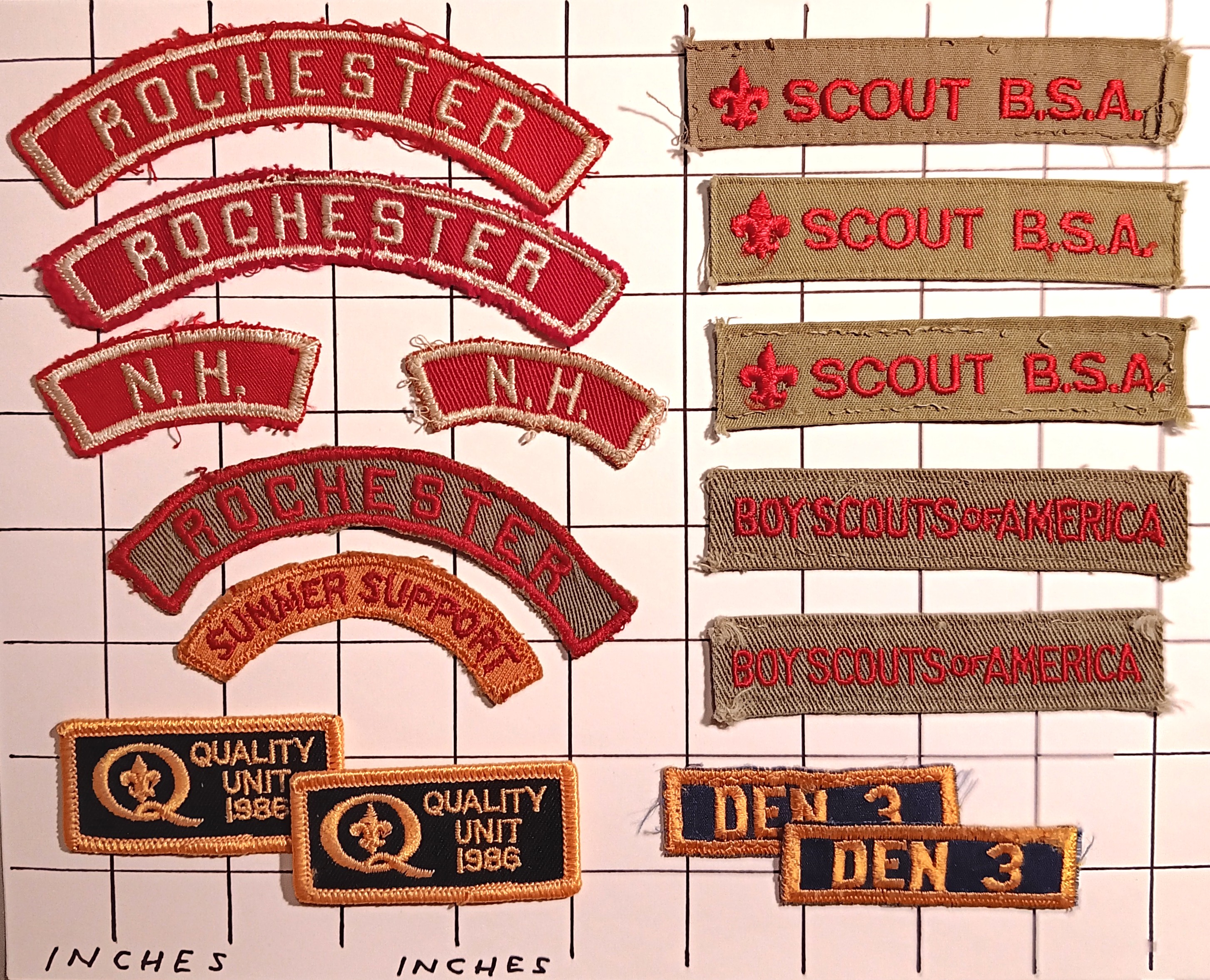 Lot of 15 Small Boy Scout Patches : Vintage Embroidered Cloth Patches