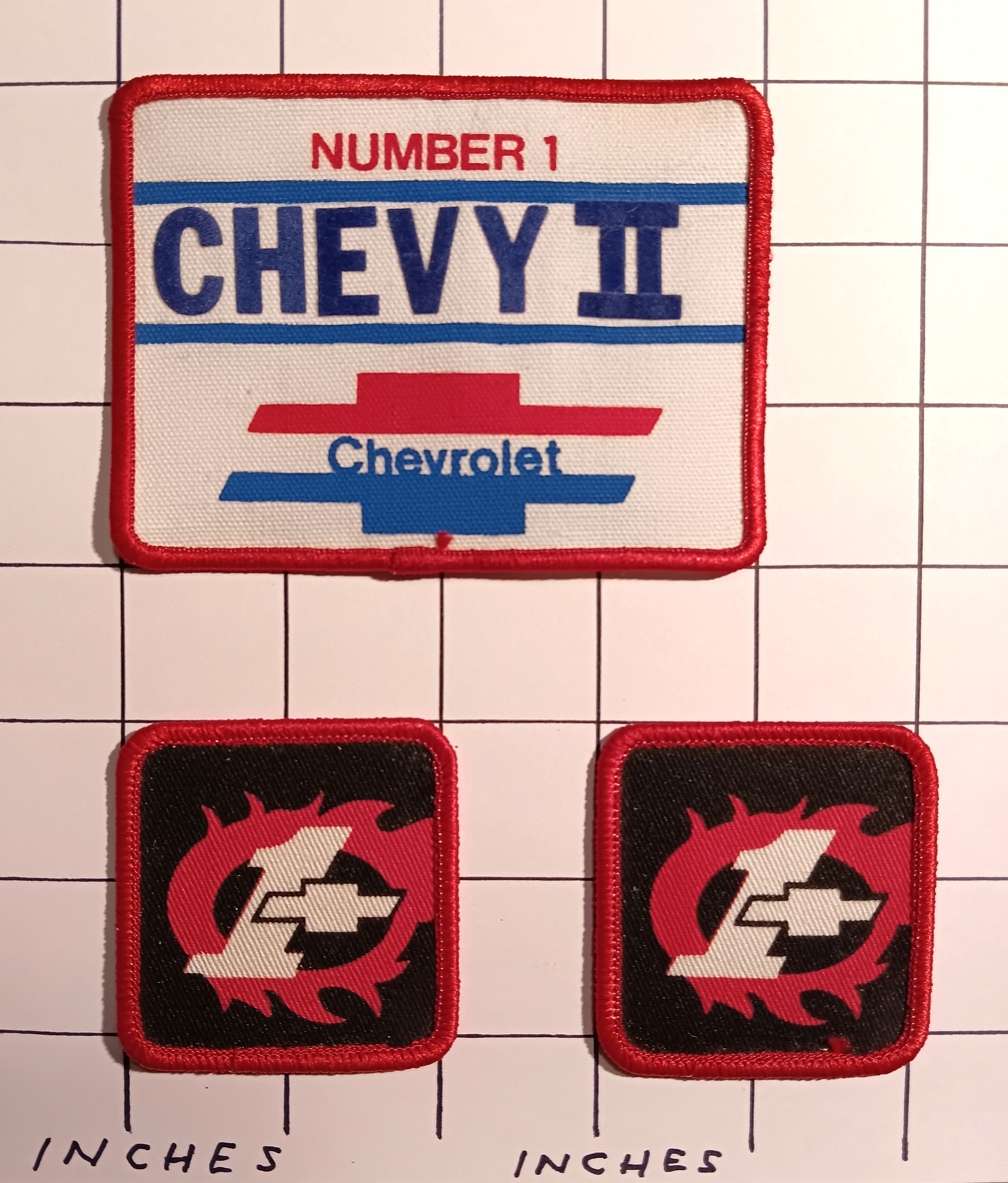 Chevrolet, Lot of 3 Patches : Vintage Cloth Patches