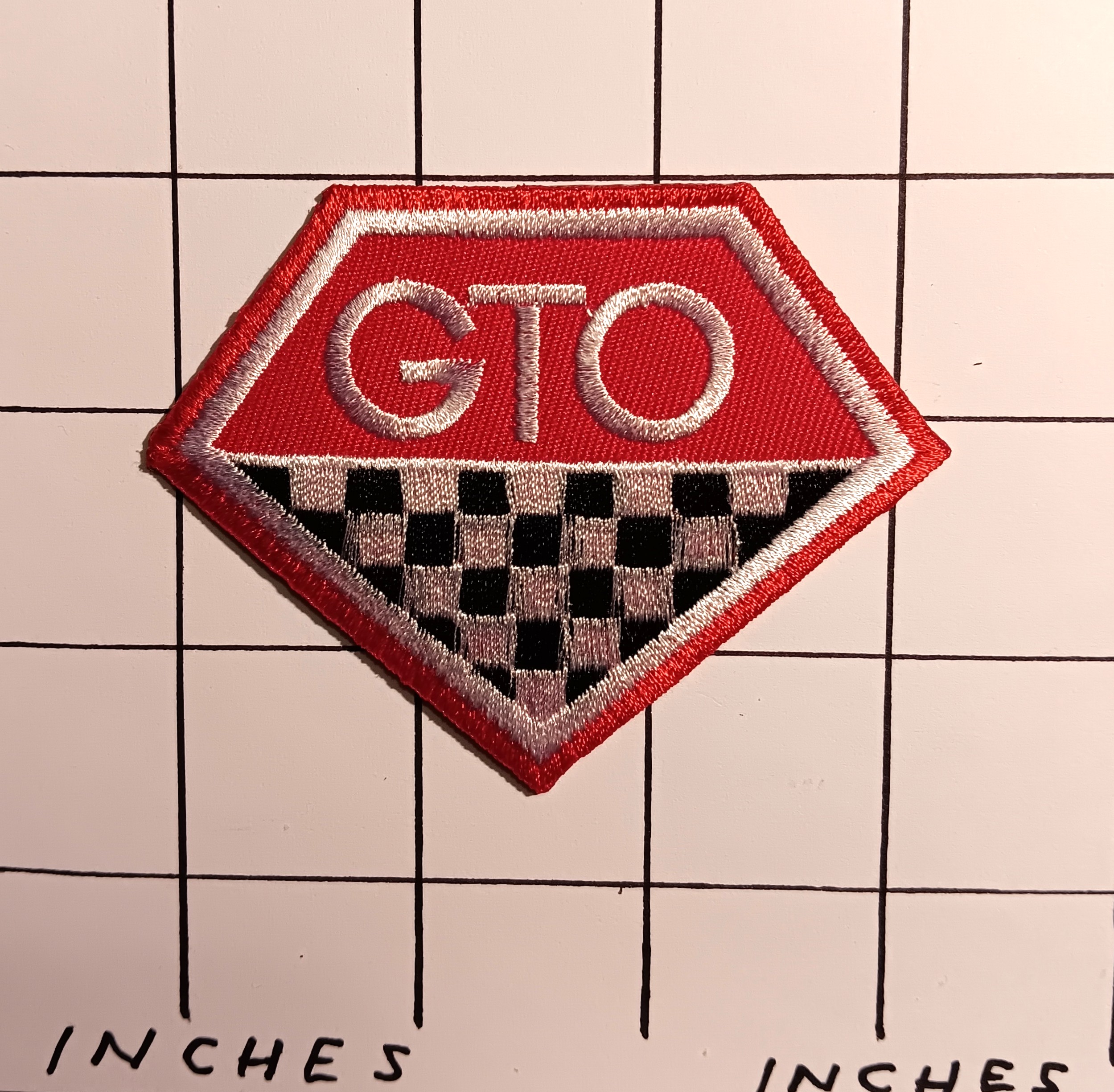 Lot of One Patch : Embroidered Cloth Patch, GTO Logo