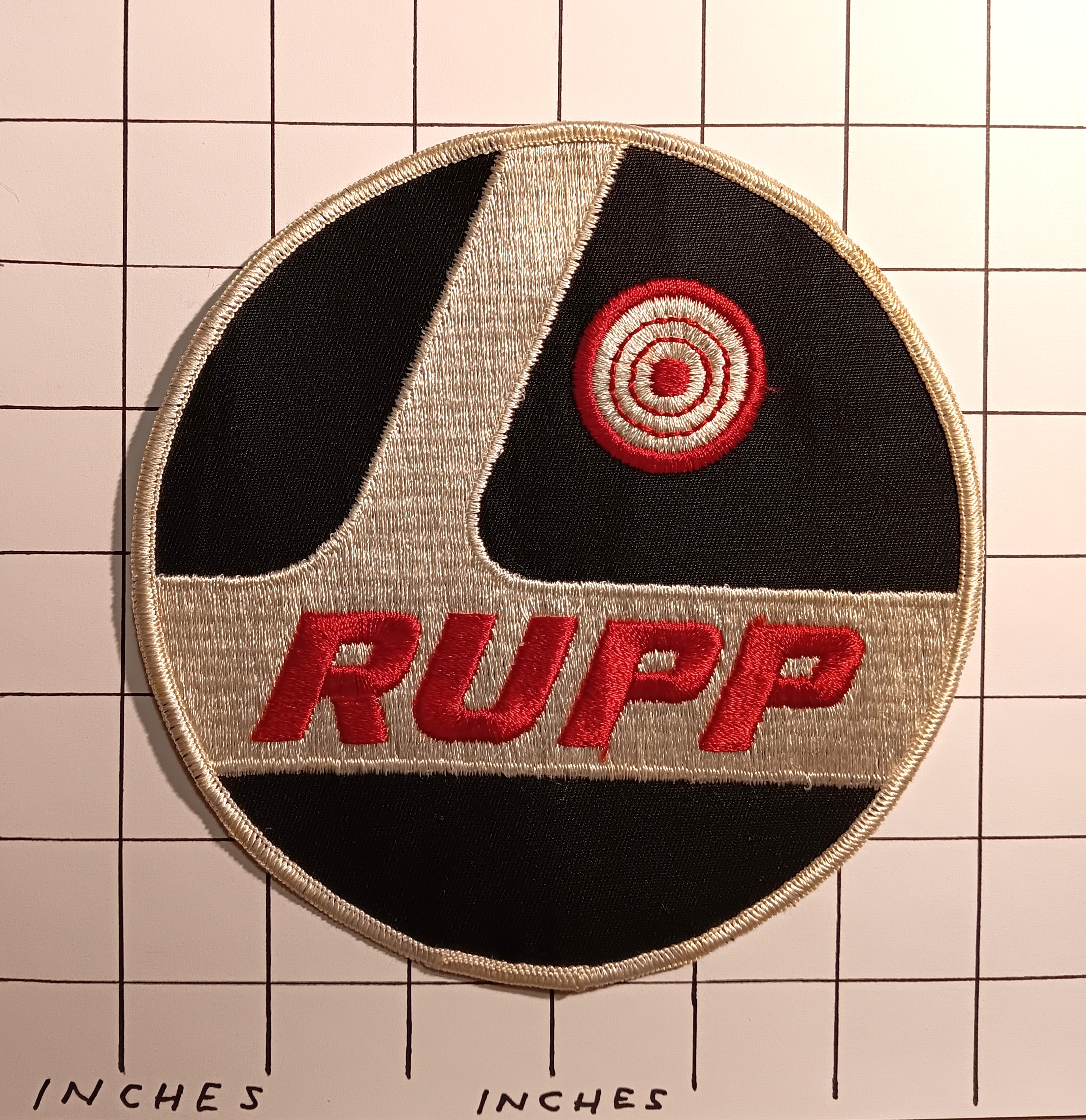 Vintage Cloth Embroidered Patch : Rupp Industries