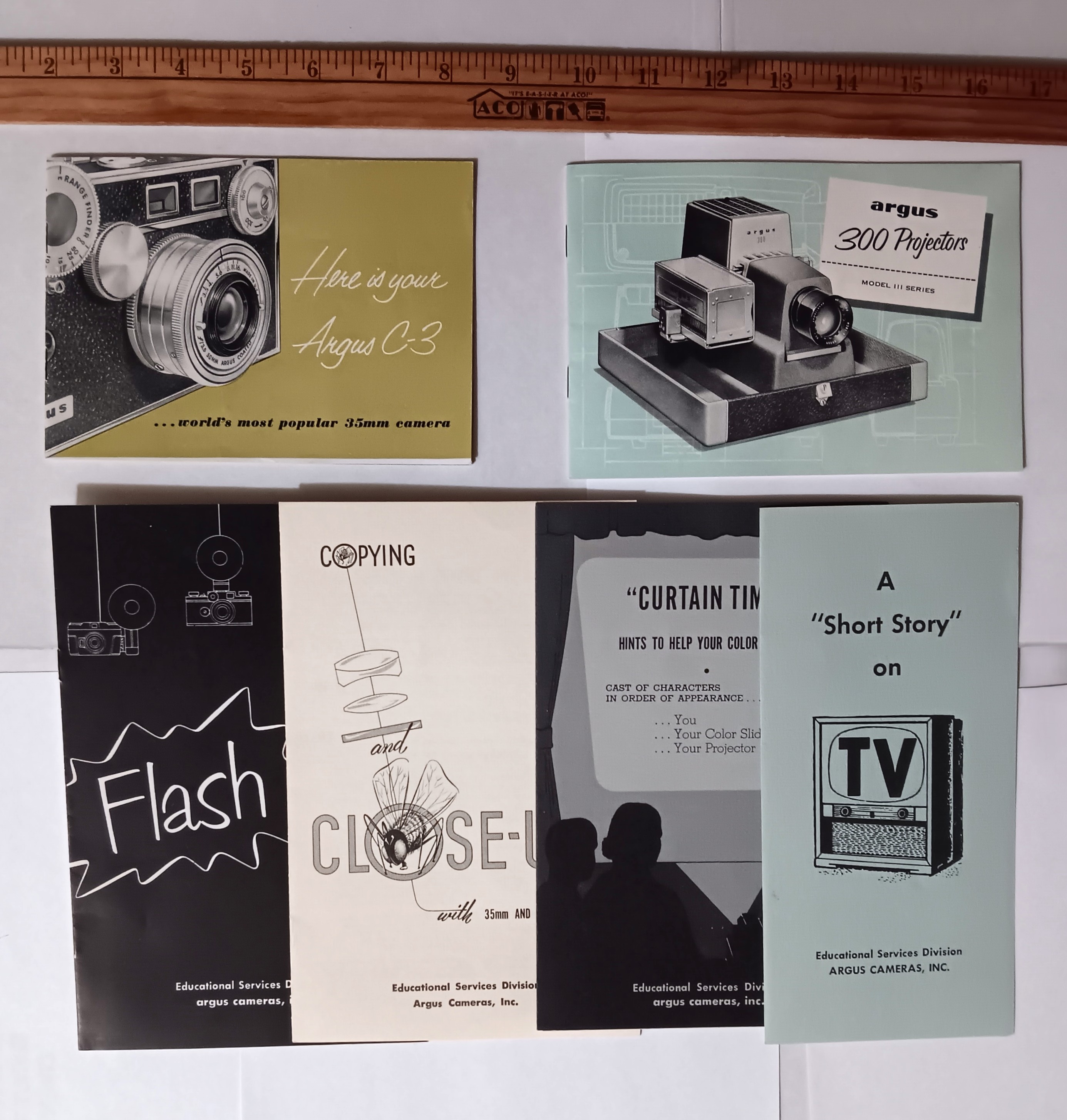 Here is Your Argus C-3, World's Most Popular 35mm Camera : Lot of 1950s Photography Ephemera