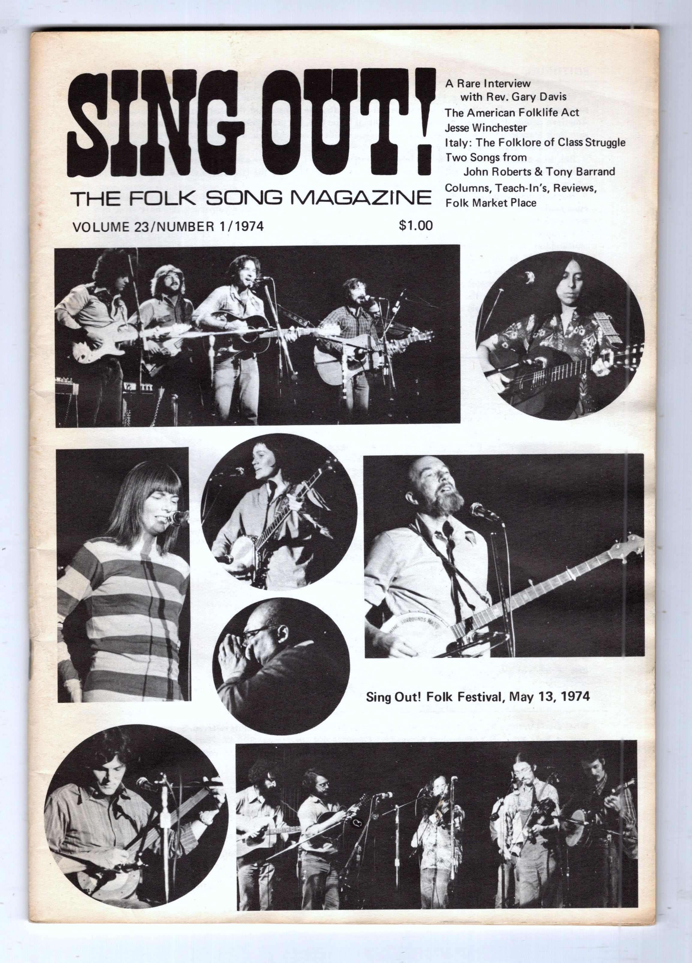 Sing out ! The Folk Song Magazine : Volume 23, Number 1, March April 1974