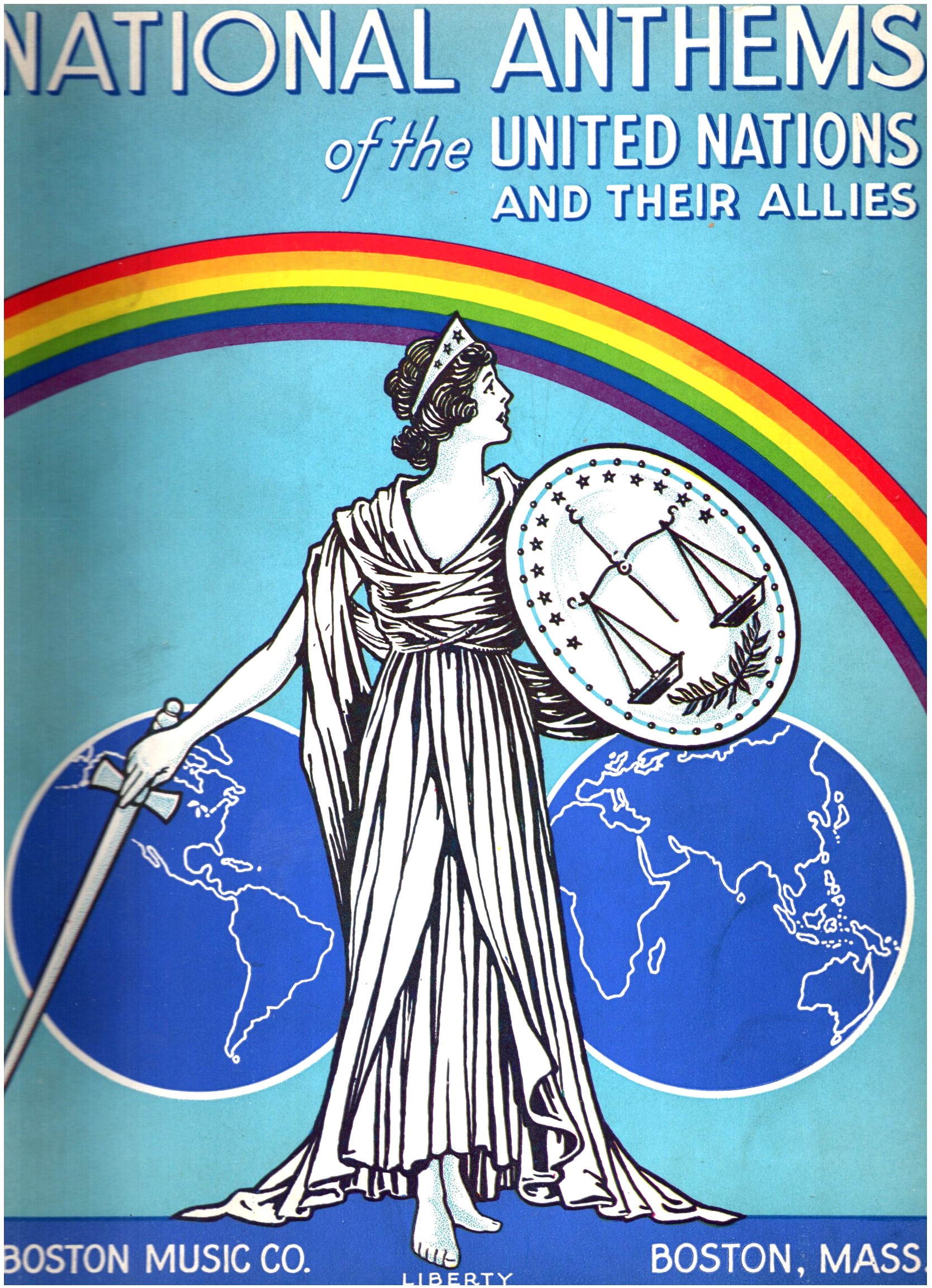 Image for National Anthems of the United Nations : And Associated Powers, Their Allies, with Flag Poster National Anthems of the United Nations : And Associated Powers, Their Allies, with Flag Poster
