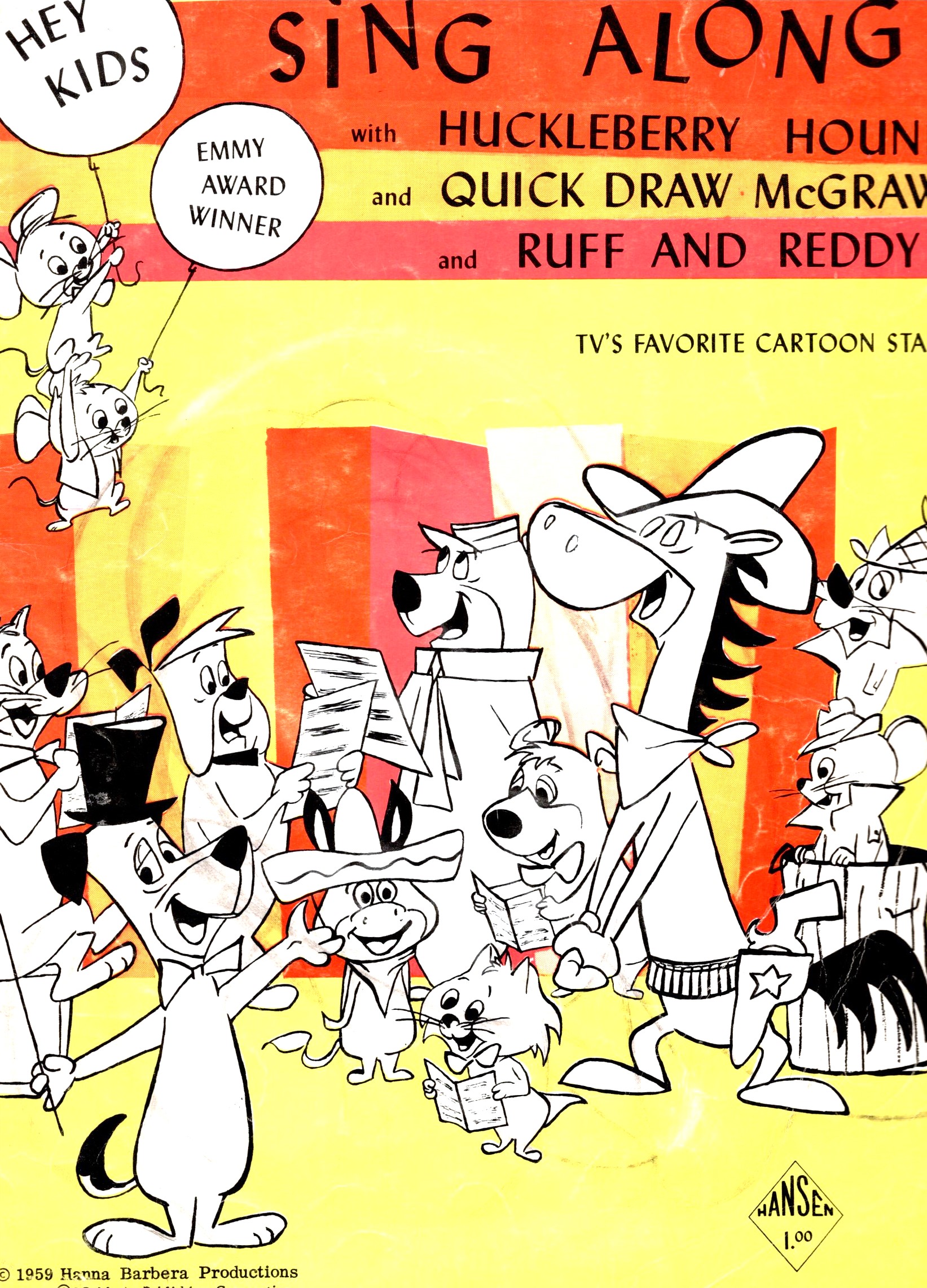 Image for Sing Along with Huckleberry Hound and Quick Draw Mcgraw and Ruff and Reddy : TV's Favorite Cartoon Stars Sing Along with Huckleberry Hound and Quick Draw Mcgraw and Ruff and Reddy : TV's Favorite Cartoon Stars