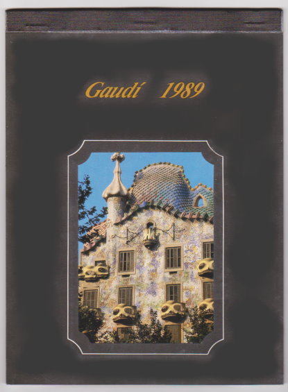 Image for Gaudi 1989 :  Antoni Gaudí Wall Calendar with 12 Ready to Mail Postcards